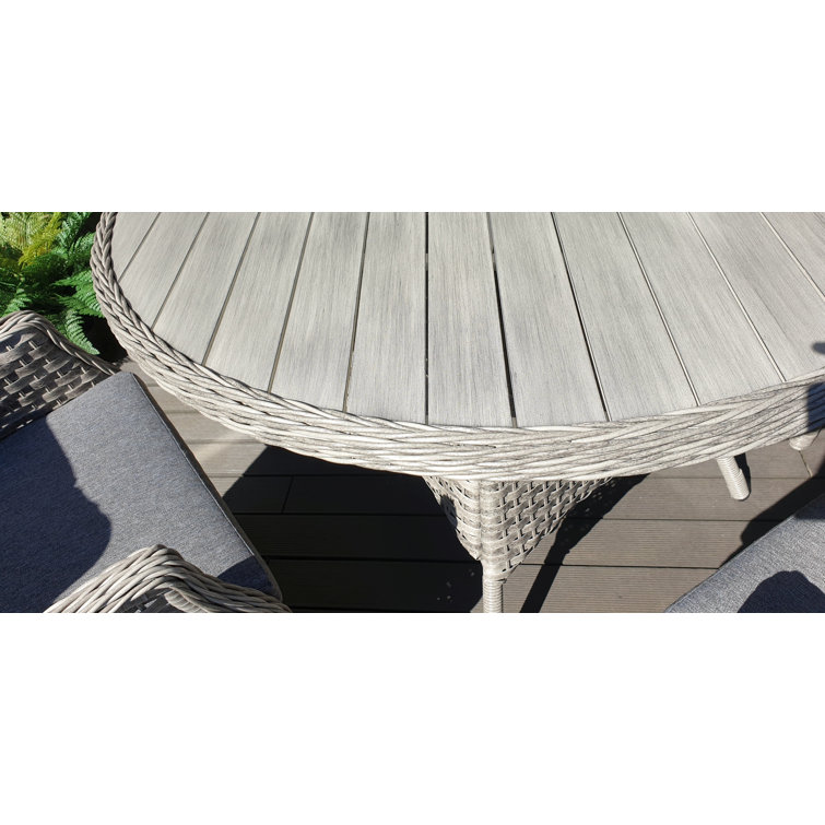 Dakota Fields Spaldings Round 4 Person 110cm Long Dining Set with